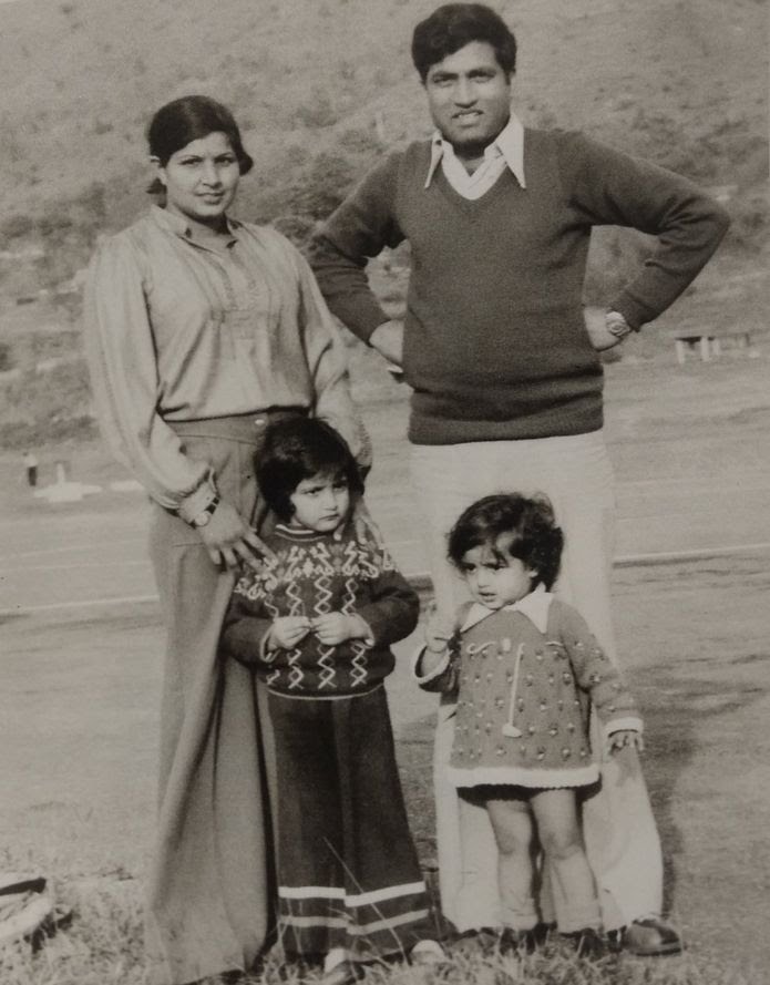 Sachin Pilot's childood photo with his parents and sister