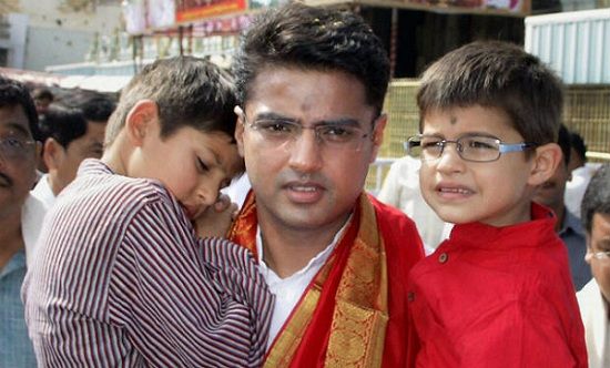 Sachin Pilots with his sons