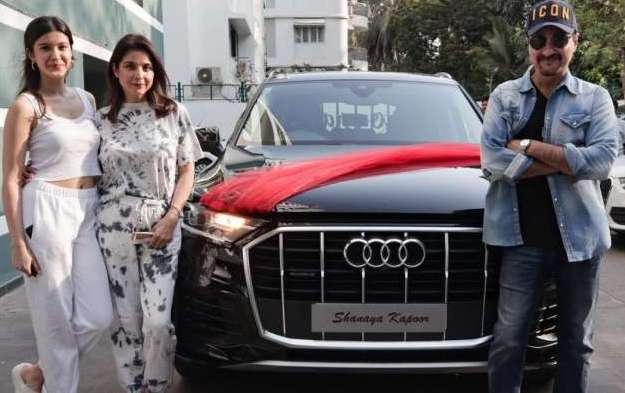 Sanjay Kapoor with his Audi Q7 SUV car