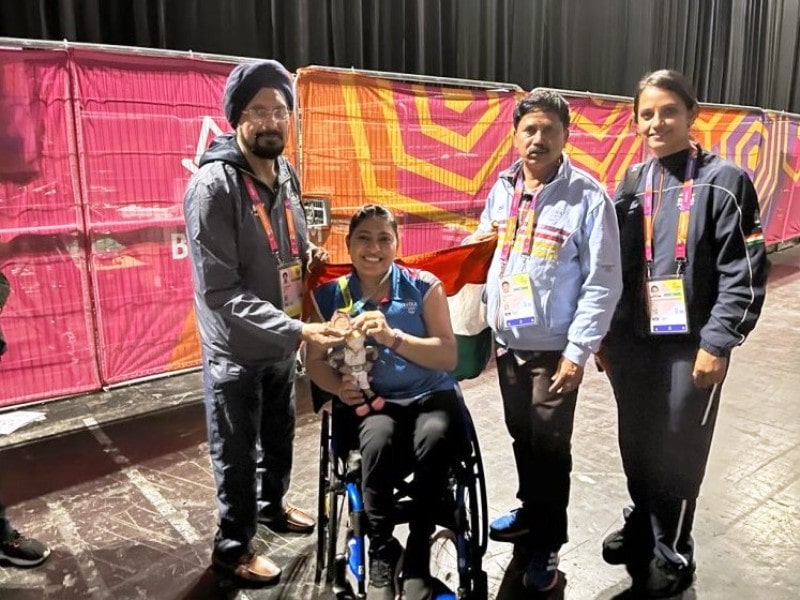 onalben Patel after winning a bronze medal at the 2022 Commonwealth Games