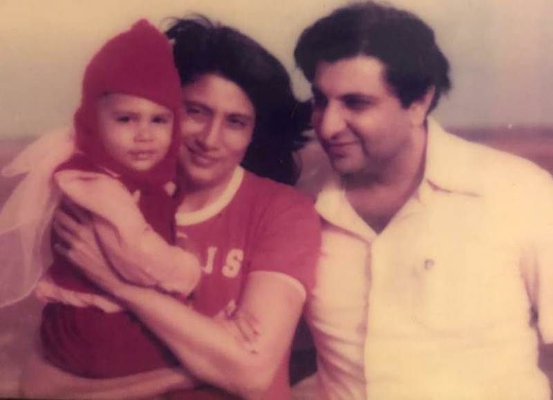 Adar Poonawalla's childhood photo with his parents