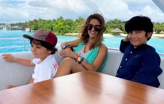 Adar Poonawalla's sons and wife