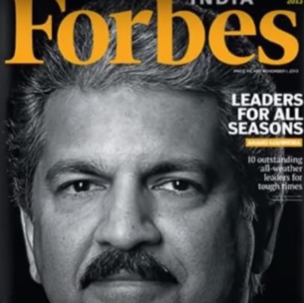 Anand Mahindra on the cover of Forbes Magazine