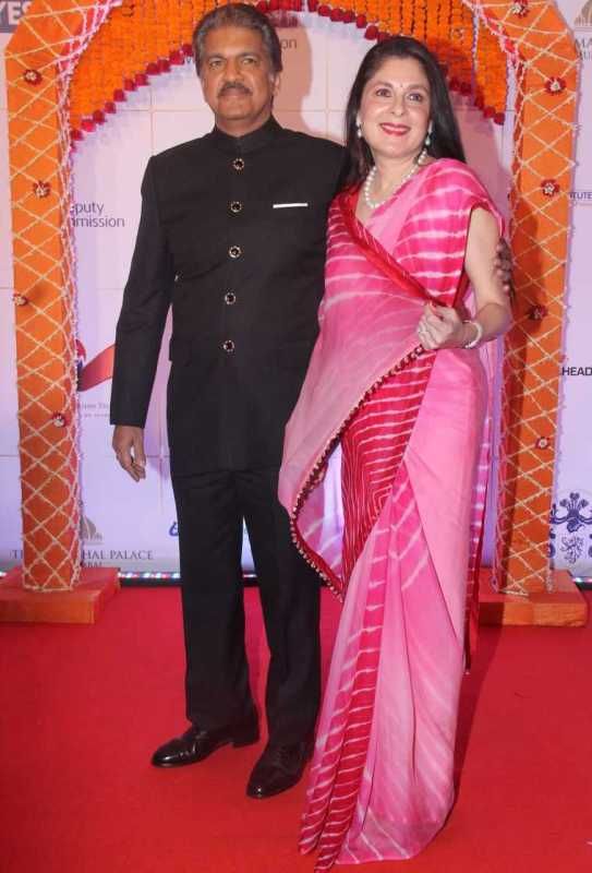 Anand Mahindra with his wife