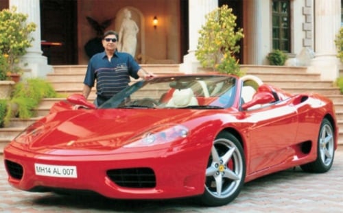 Cyrus Poonawalla with his Ferrari F360 Spyder
