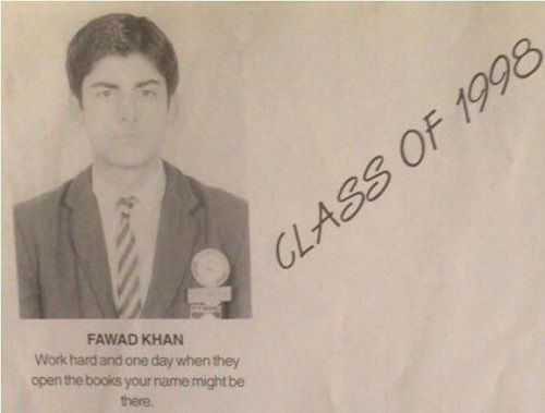 Fawad Khan’s school photograph