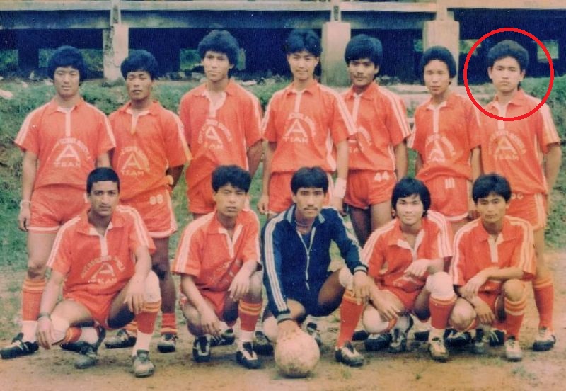 Kiren Rijiju with his football team