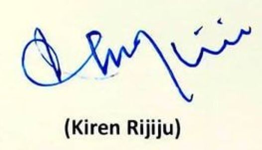 Kiren Rijiju's signature