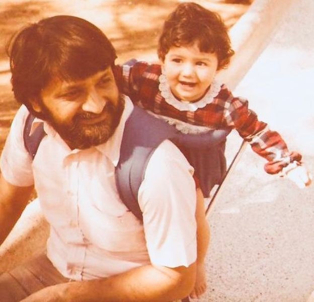 Mahira Khan with her father