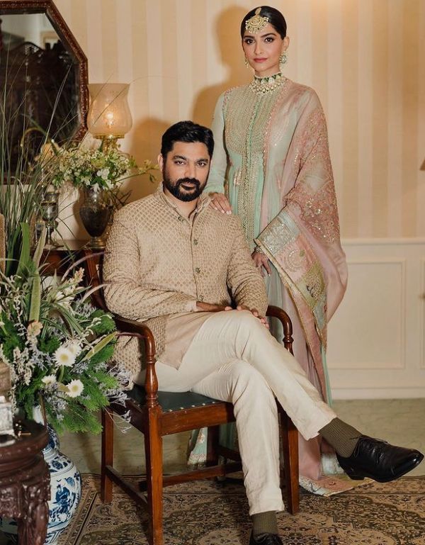 Rhea Kapoor with her husband
