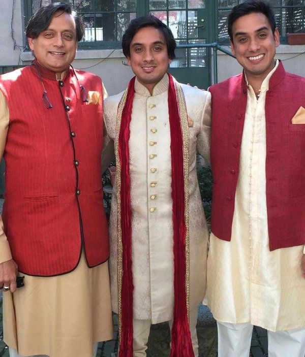 Shashi Tharoor with his sons