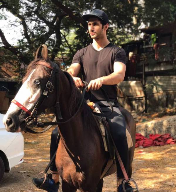 Laksh Lalwani learning horse riding