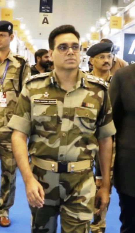 A photo of Manoj Kumar Sharma taken when he was serving in the CISF as DIG