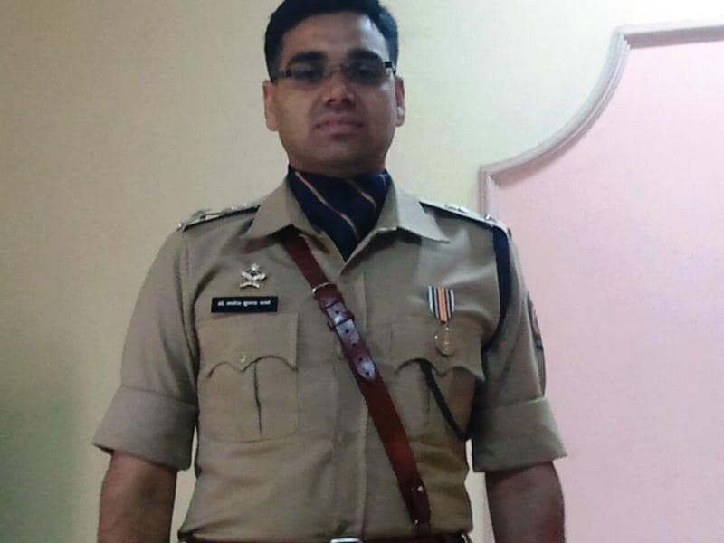 Manoj Kumar Sharma’s photo in his police uniform