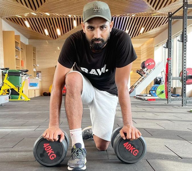 Mohammed Shami doing gym