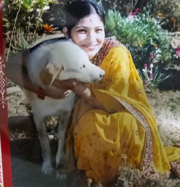 Shraddha Joshi Sharma with her pet dog