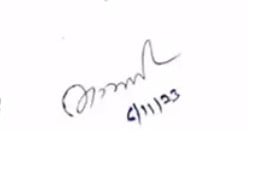 Signature of Bhajan Lal Sharma